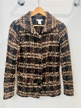 Vintage Tweeds Jacket Cardigan Sweater Blazer Size Small EUC